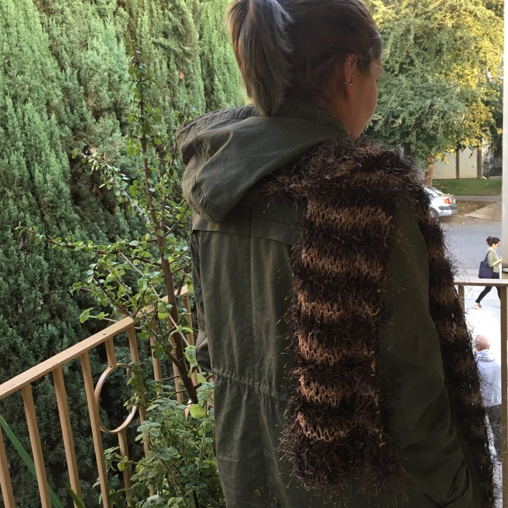 Hand knitted super soft scarf, Neck wrap